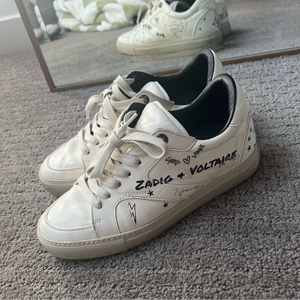 ZADIG AND VOLTAIRE ⚡️⚡️ Low Top Crush Sneakers
